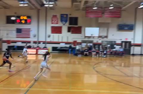 Sophomore Sebella Patton with the quick fast break to the basket