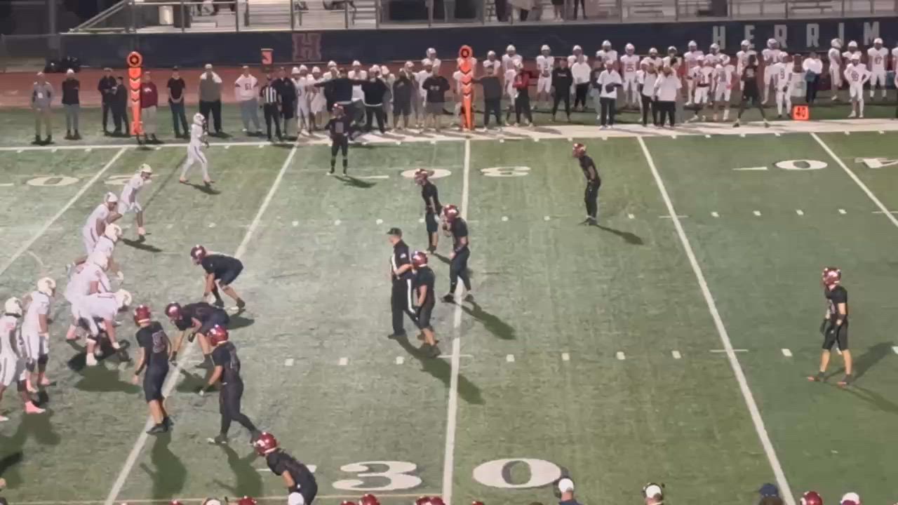 Cannon Brinton with the interception