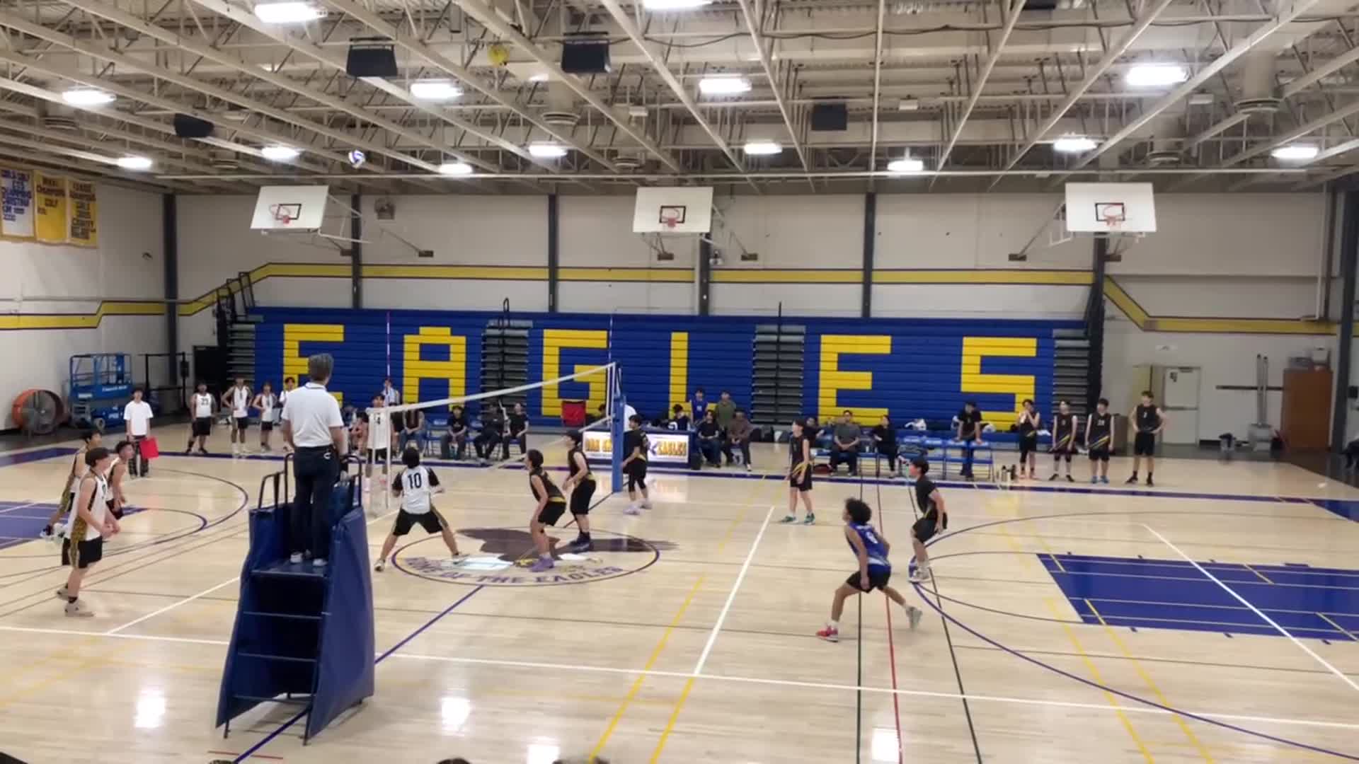 4/9/2024 Varsity Boys Volleyball - Hill @ Oak Grove (Oak Grove wins 3-0)