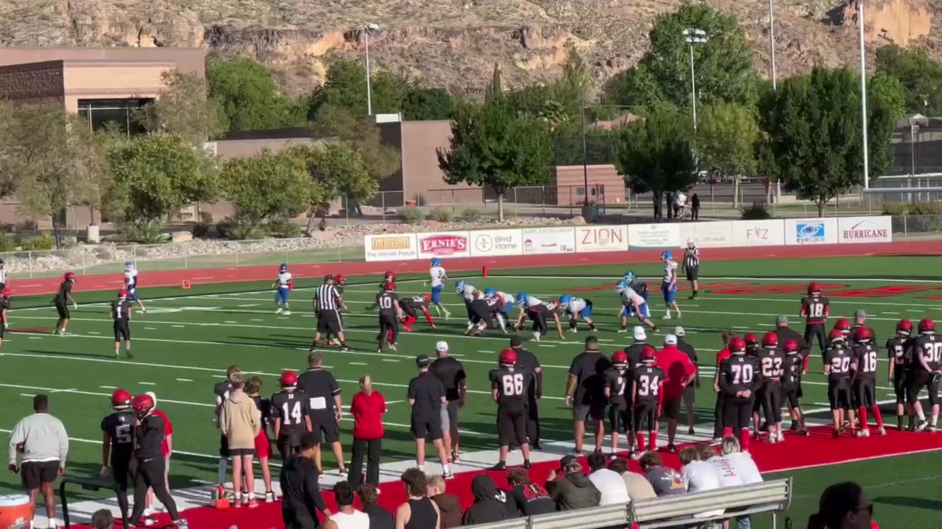 Tigers #21 Carver VanValkenburg intercepts and runs for a TD