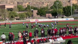 Tigers #21 Carver VanValkenburg intercepts and runs for a TD