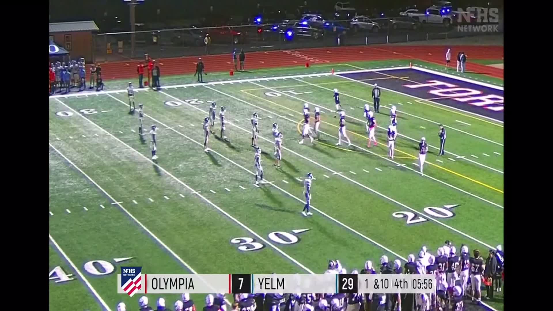 4th quarter YELM #10 Parker Myers to #3 Jacob Ford for a 80 Yard Touchdown pass