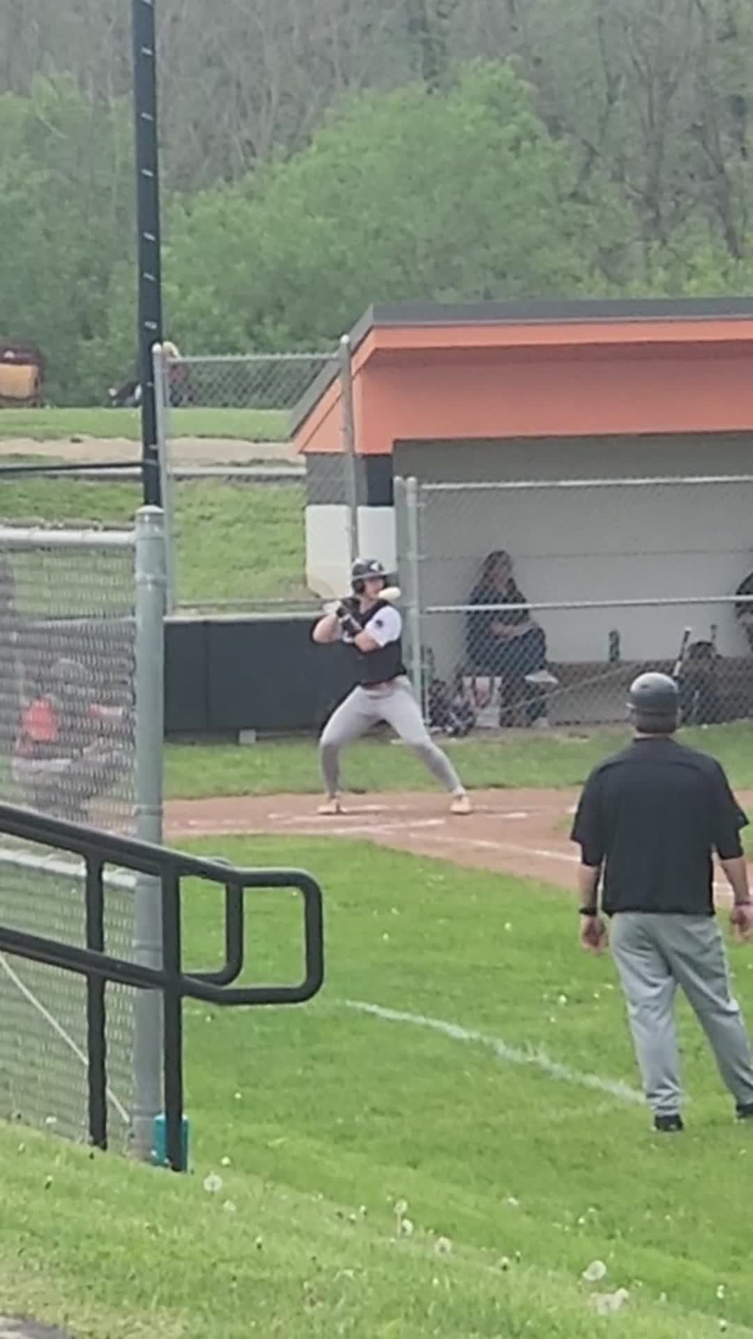 Finally was able to turn on a high fastball and send it well over the fence in left center