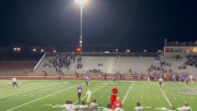 Post pattern reception from the slot receiver position.