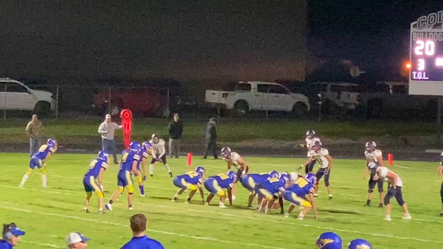 QB Ryker Reed pass to WR Zach Cooper vs Kettle Falls.