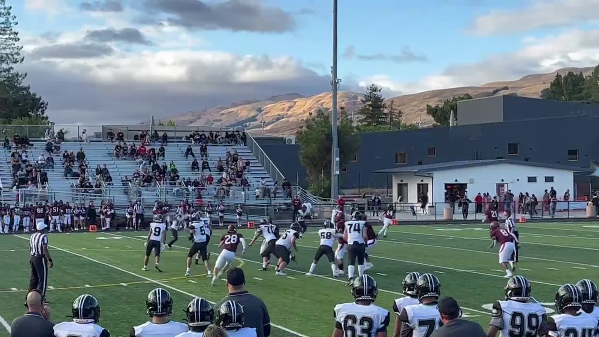 Christopher vs Piedmont Hills - 9/1/23 - 8 yard pass
