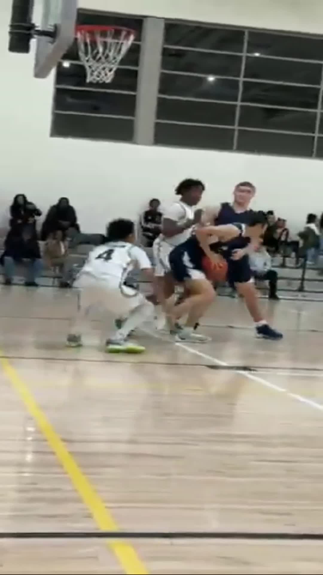 Dovid Blalock hits the fadeaway putback: