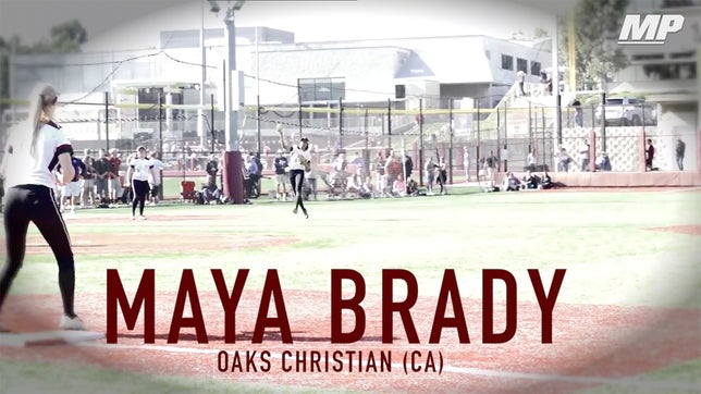Maya Brady (Niece of Tom Brady) shows us her amazing skills on the diamond.