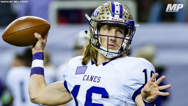 Cartersville's (GA) 5-star quarterback Trevor Lawrence finished the night with 308 yards passing and five touchdowns in a 55-6 win over Central (GA).