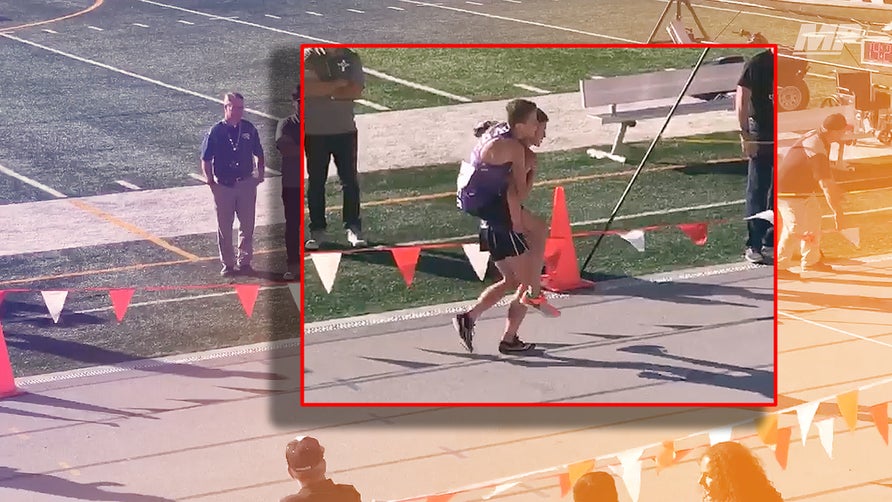 Junior Blake Lewis of Riverton was just 200 meters from finishing the 3-mile race - and then tragedy struck.