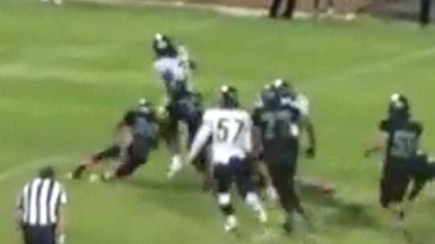 Nation's top recruit Najee Harris breaks 7 tackles on his way to a 45-yard TD.