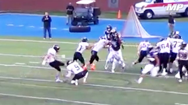 Cheshire Academy (CT) blocks the PAT and its 4-star wide receiver Tarik Black scoops it up and takes it to the house.