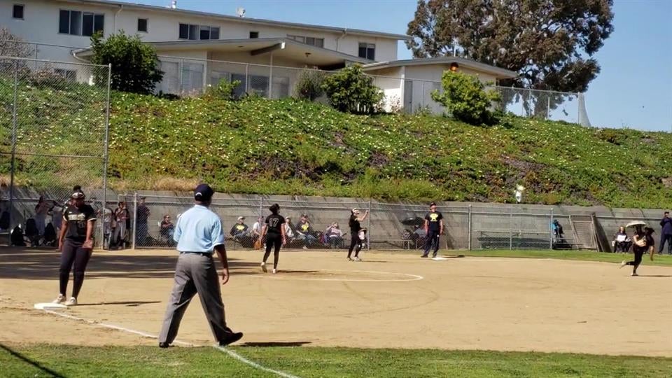 Kat Hummer In Center Field