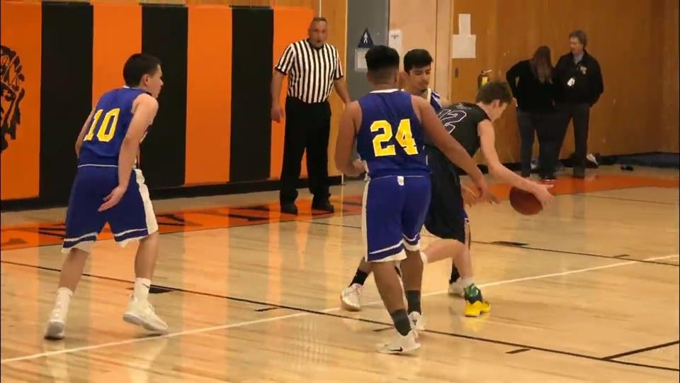 Jaidan Piercey as Freshman on Varsity Basketball Team