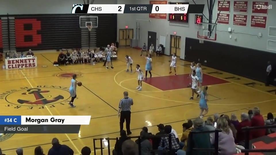 Morgan Gray Double Double vs Bennett Play offs