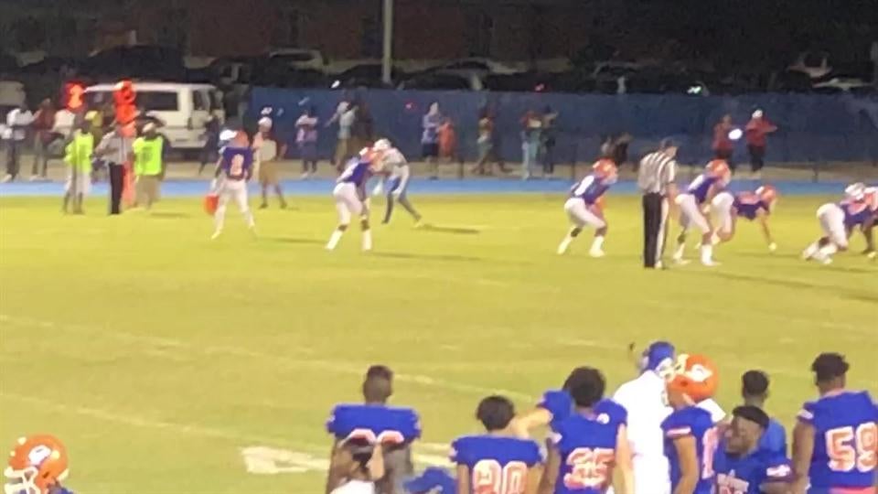 #2 Jamison Lindsey on the assist tackle