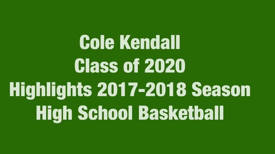 Cole Kendall Sophomore Highlights