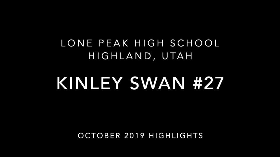 Kinley Swan (#27) Oct 2019 High School Highlights