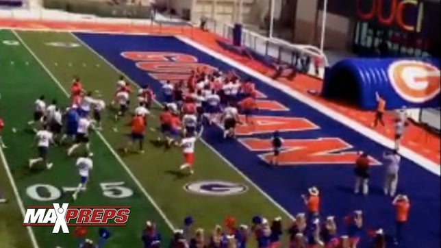 7-year-old Thaddeus Thatcher gets a chance to live out his dream of scoring a touchdown for the Bishop Gorman Gaels.