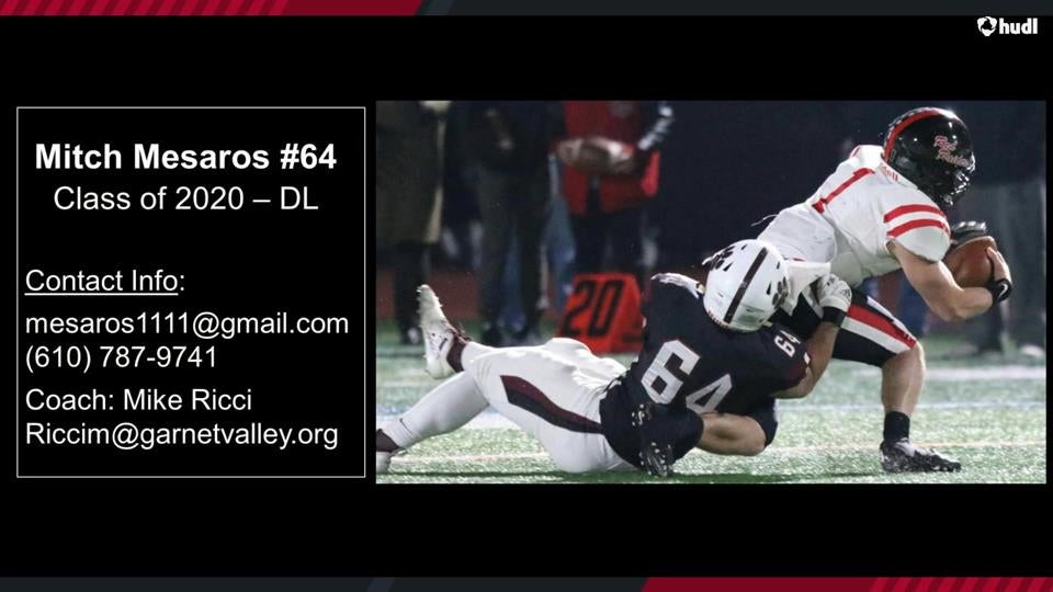 Mitch Mesaros Senior Year Football Highlights