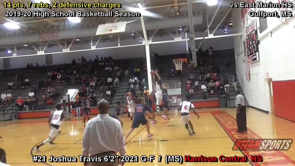 #21 Joshua Travis 6'2" 2021 G/F vs East Marion HS