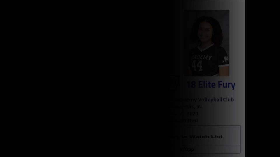 #44 Jasmyn Watson, The Academy 18 2 Fury, 2020 Smack JVA Jamboree