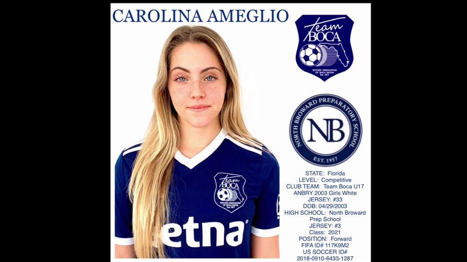 Carolina Ameglio Team Boca U17 White, North Broward Prep