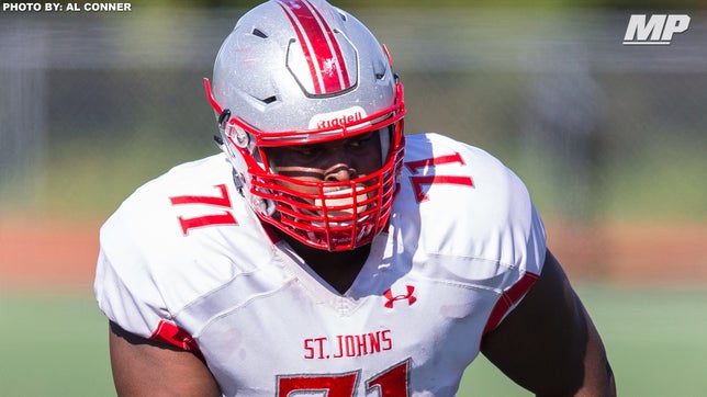 Senior highlights of St. John's (DC) 5-star offensive tackle Calvin Ashley.
