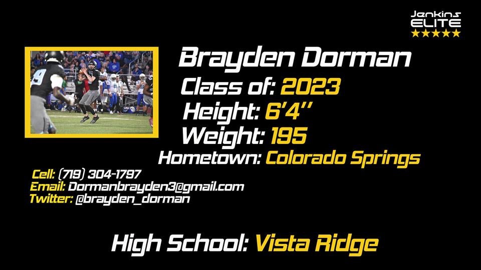 Brayden Dorman Footwork Oct '20