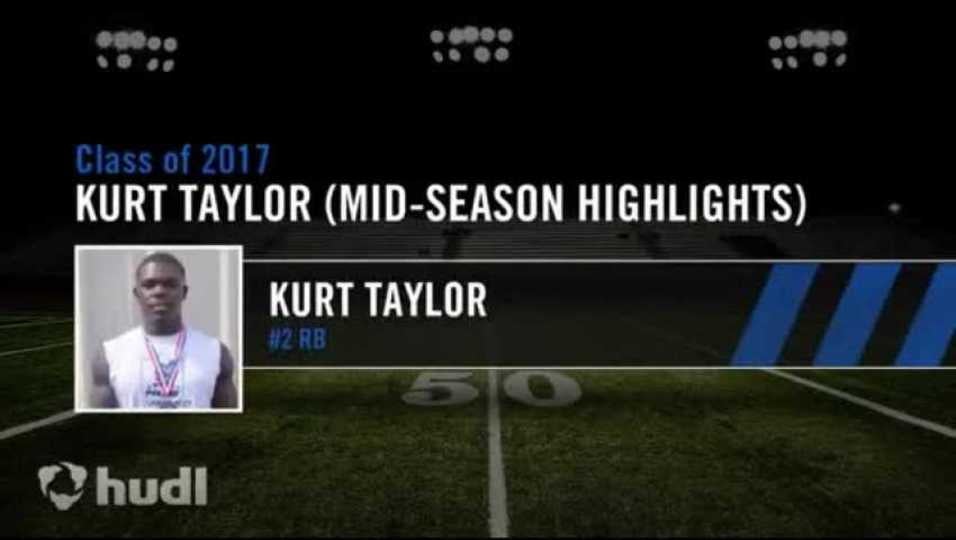 Sophomore RB Kurt Taylor mid-season hghlight  class of 2017