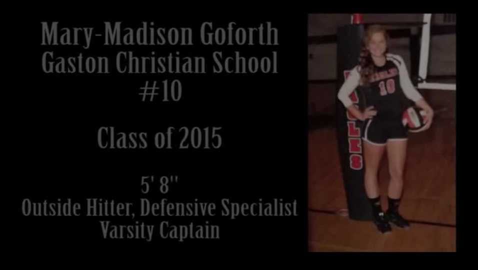 Mary-Madison Goforth Volleyball Highlights