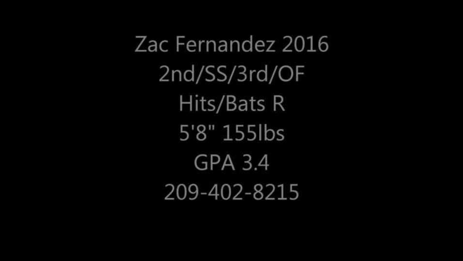 Zac Fernandez SS/2nd/OF 2016