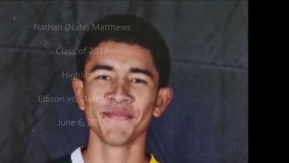 Nate Matthews Edison HS Highlights vs Mater Dei (2) June 6,2015
