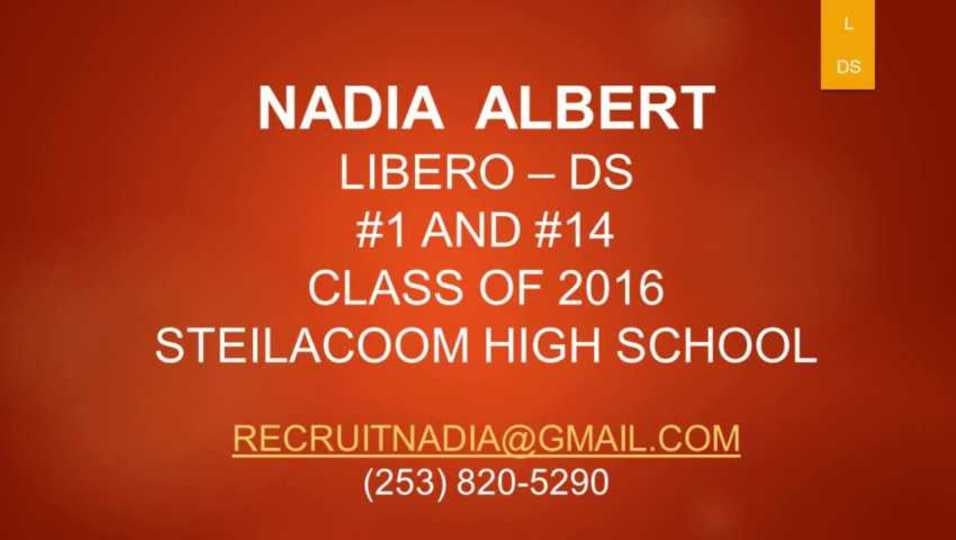 Nadia Albert/L-DS/Class of 2016