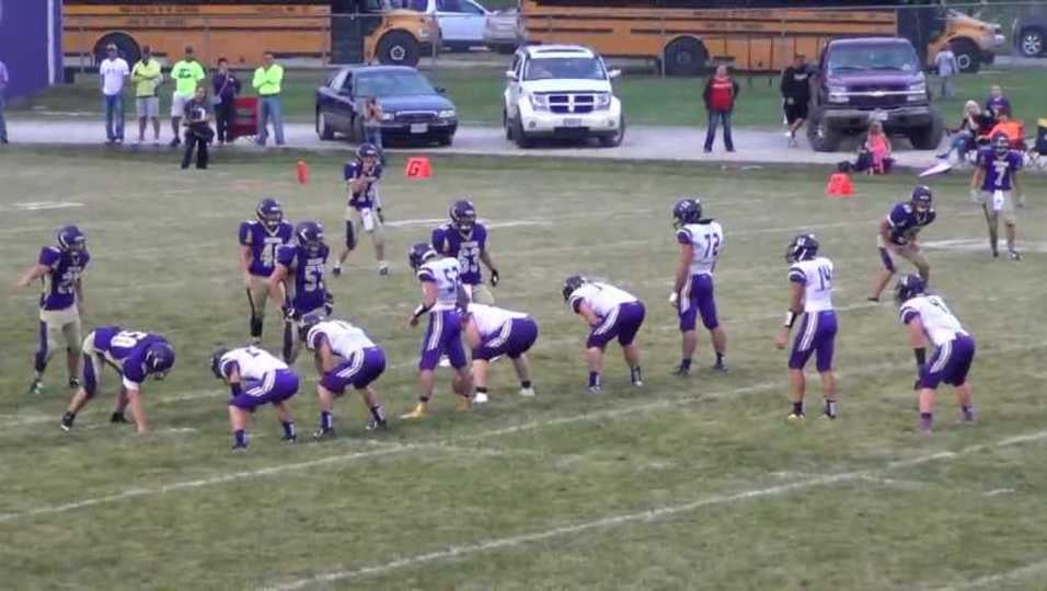 #14 Graham Moser passes for the second TD against Salisbury