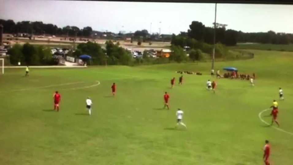 Assist from Vince Eldred to Noah Brewster