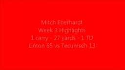 Mitch Eberhardt Week 3 2015 Linton vs Tecumseh