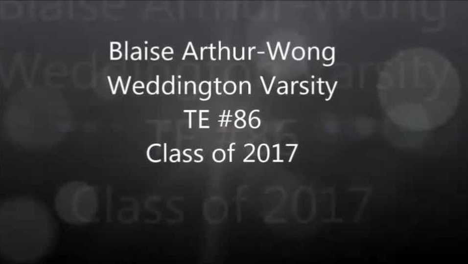 Blaise Arthur-Wong's Highlights Weddington vs. Charlotte Christian 09/05/2015