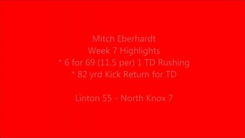 Mitch Eberhardt Week 7 Linton vs North Knox