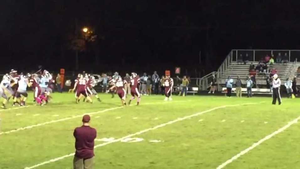 Jarrett Thomas to Tim McCaffrey for big yardage