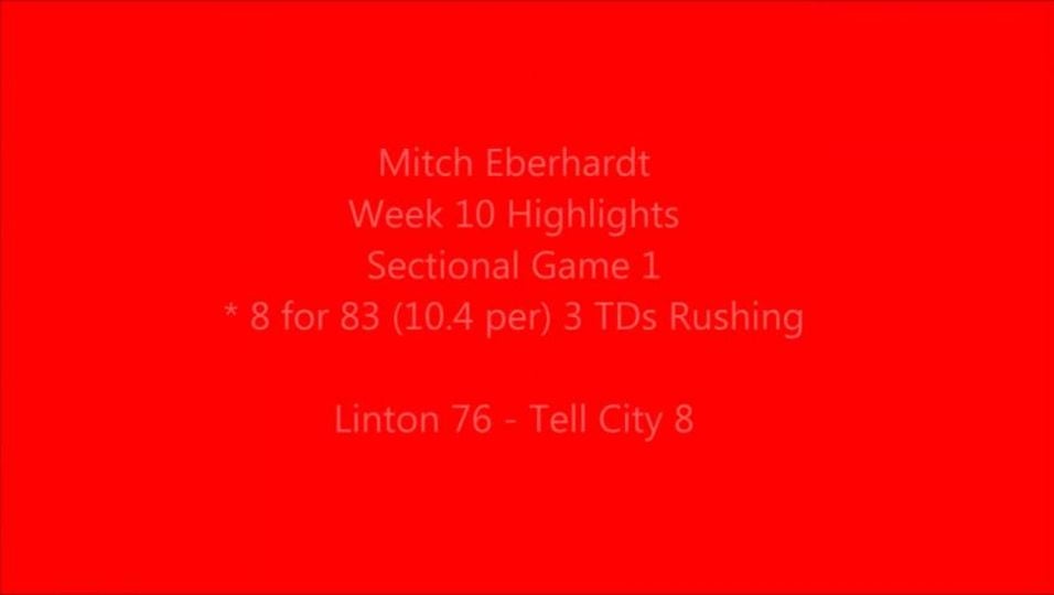Mitch Eberhardt Week 10 Sectional G1 Linton vs Tell City