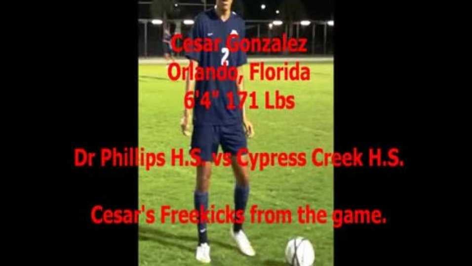 Cesar Gonzalez [Orlando, FL] D.P.H.S. vs Cypress Creek H.S.- Free Kicks