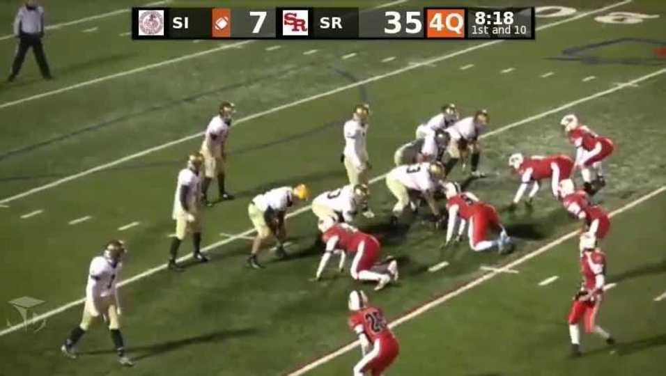 Luke Soenen 73 yd TD catch - Ignatius vs Rita