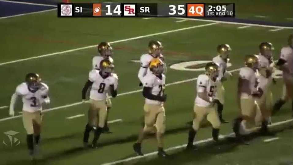Luke Soenen 79 yd TD catch - St. Ignatius vs St. Rita CCL playoffs