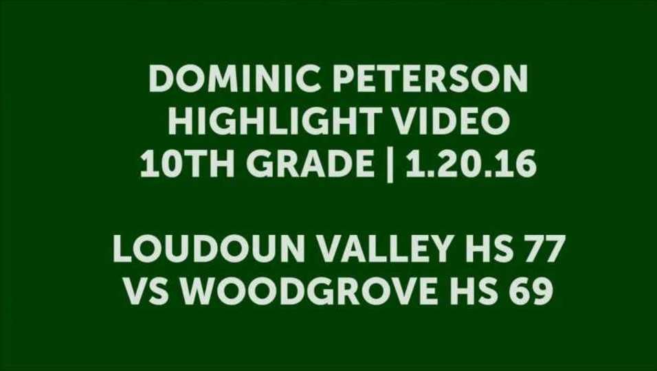 Dominic Peterson 10th Grade Highlight Video Loudoun Valley HS vs WHS