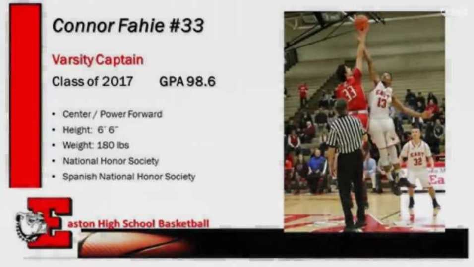 Connor Fahie (Captain) 2015-16 Basketball Highlight