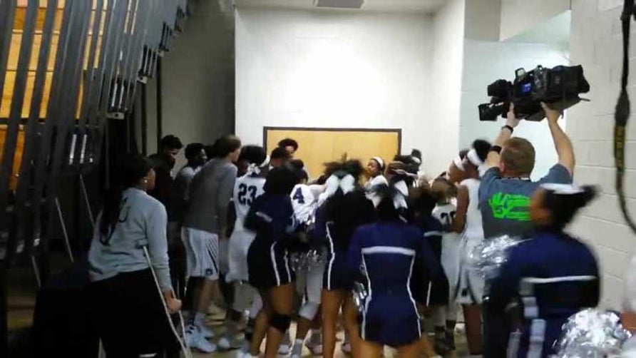 After game celebrate