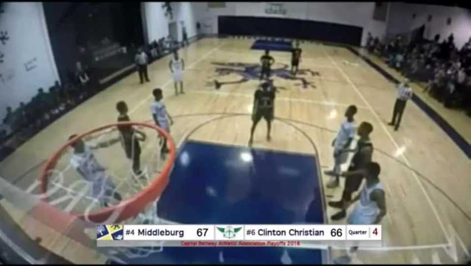 AJ Robinson Buzzer Beater Clinton Christian
