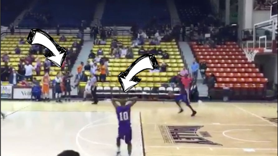 The particular video is from the junior high all-star game last week in Springfield, Missouri. 8th grader Tayson Parker gets everyone on their feet after he slams down this vicious dunk.