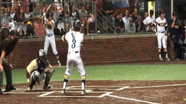 Leaping catch in 7th inning by Senior SS Matt Horvath (#7) Spring Hill College commit, preserves Jacob Palisch (#17) no hitter versus Highland Park in Game 1 of 2016 Texas 6-A State Baseball Playoffs. Jesuit won game 1, 4-0 and series 2-1.
